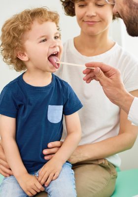 Young boy at doctor appointment