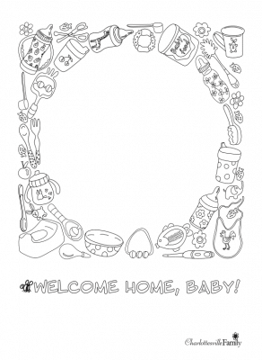 Welcome Home Baby Coloring Page