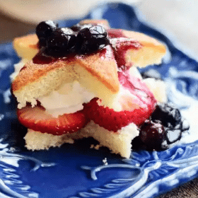 Strawberry Shortcake with Blueberries
