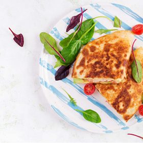 Healthy and easy breakfast quesadilla perfect for kids