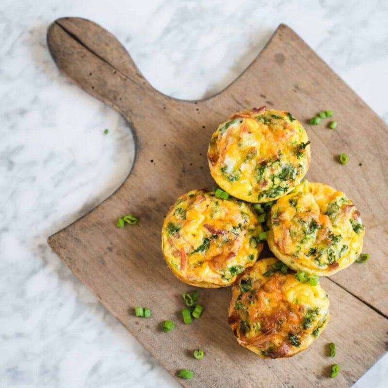 Veggie and Cheddar Egg Cups - Mountain Mama Cooks