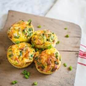 veggie, bacon & egg cups