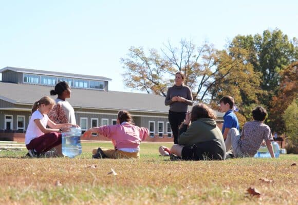 Outdoor Classes at Grymes Memorial School in Orange, VA