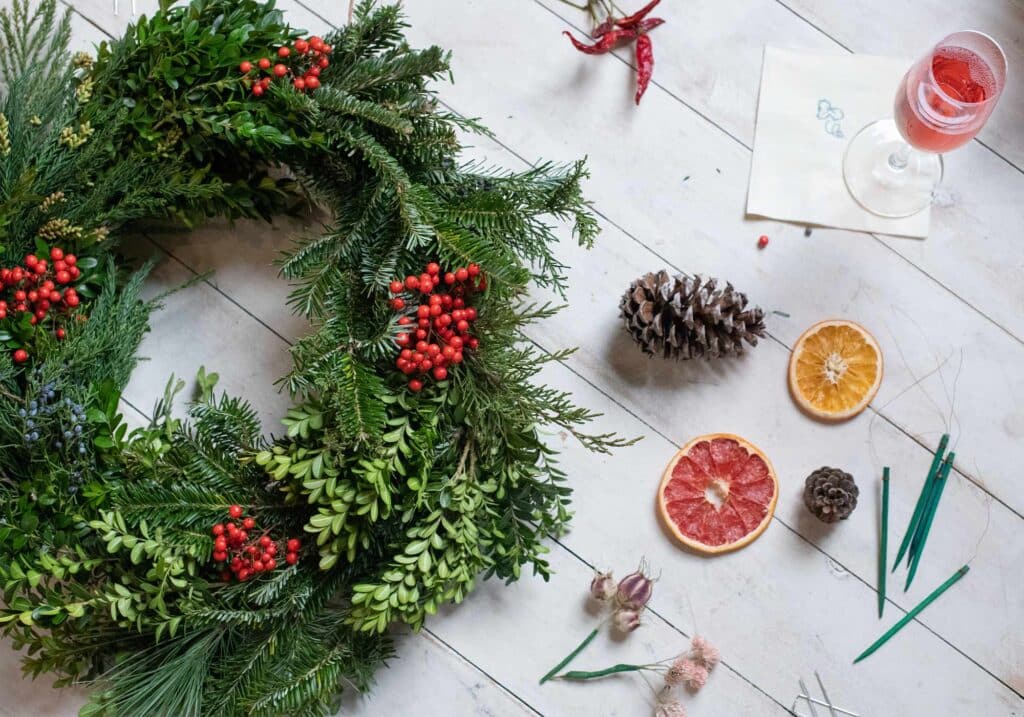 Pippin Hill holiday wreath making