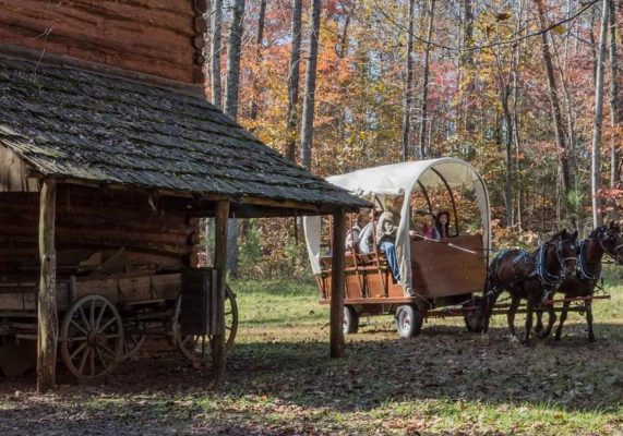 children on Burroughs Plantation tour