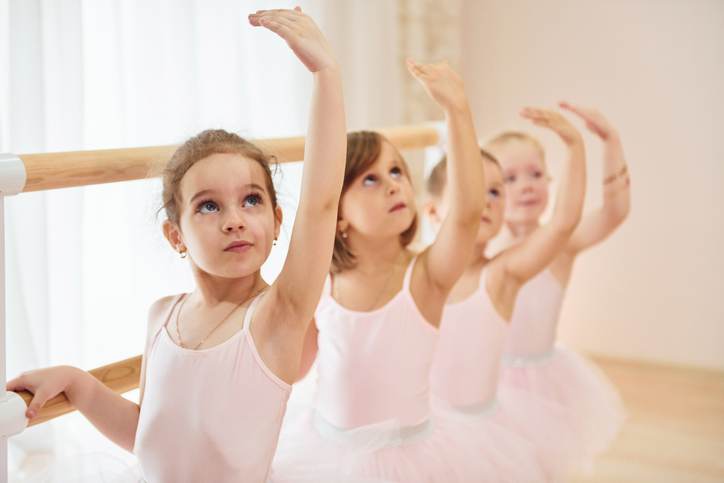 dance students in a ballet class
